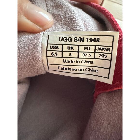 UGG Australia Red Suede Slouch Boots Highkoo - Women’s - US 6.5 - Picture 12 of 14